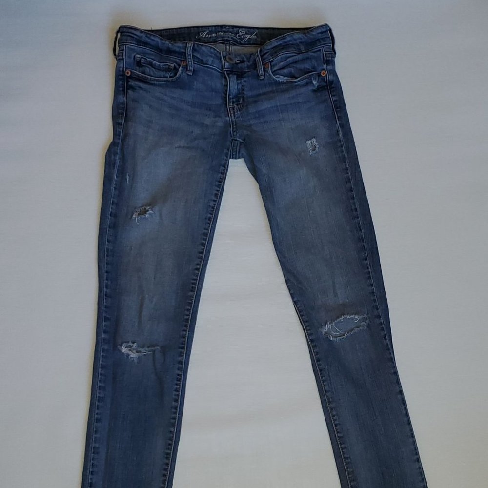 American Eagle Skinny Stretch Distressed Jeans 4